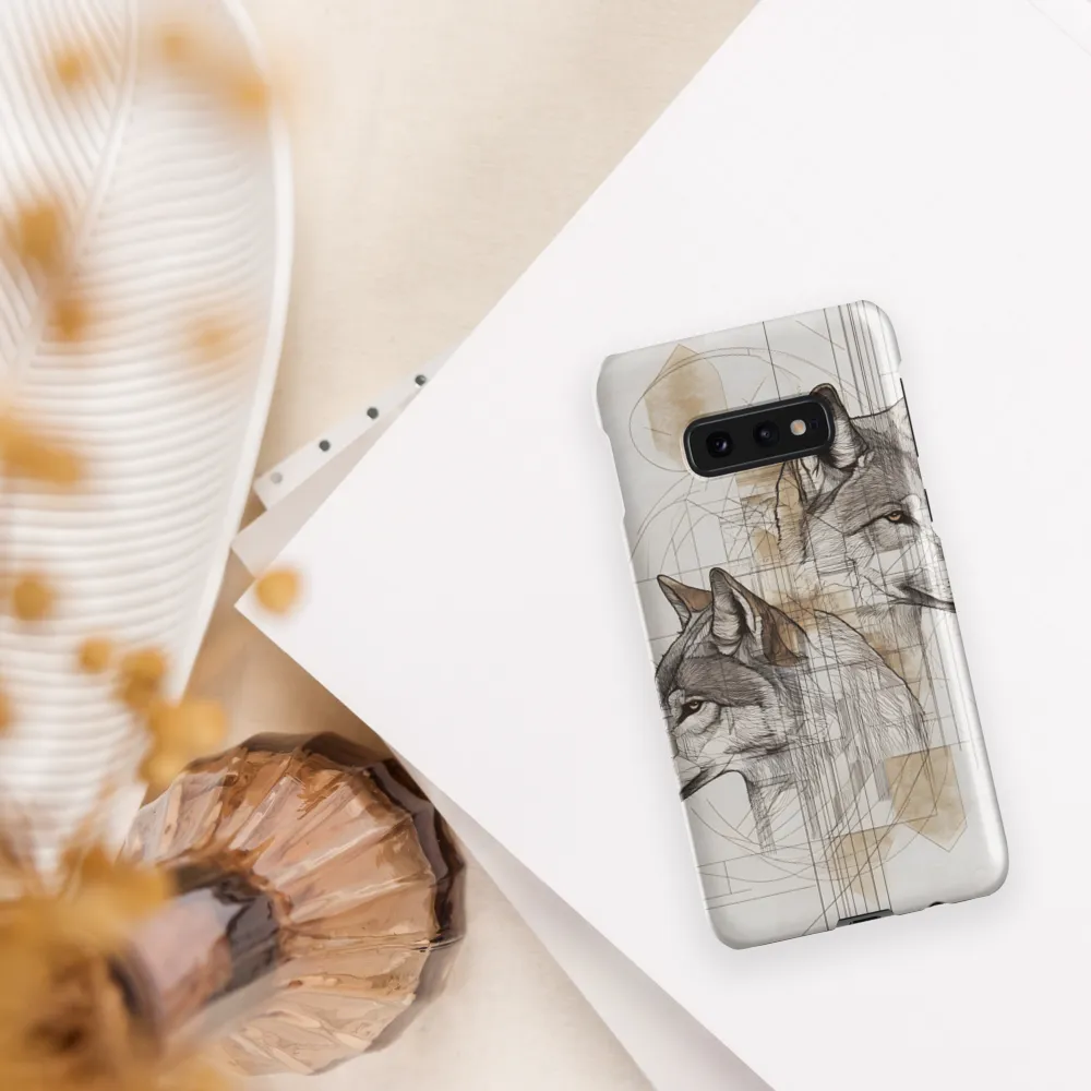 Geometric Harmony: The Essence of Wolves | Phone Case |  S10e | Snap Case | Matte
