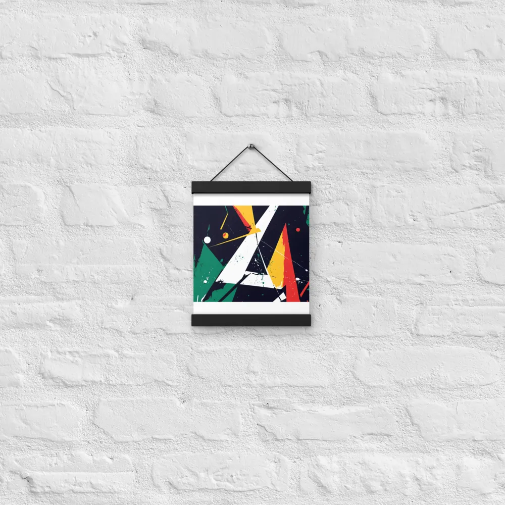 Dynamic Geometries | Poster With Black Wood Hanger | 8″×10″