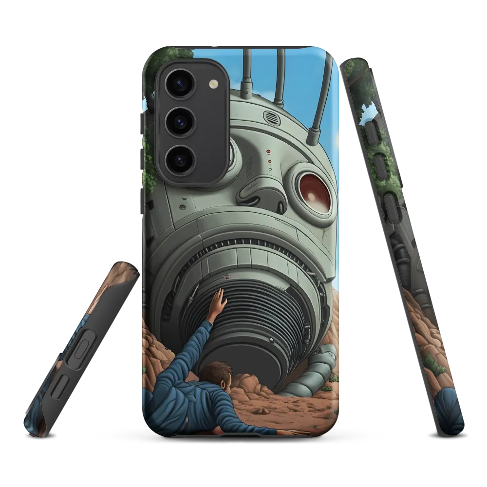 The Descent into Technological Abyss | Phone Case |  S23 Plus | Tough Case | Matte