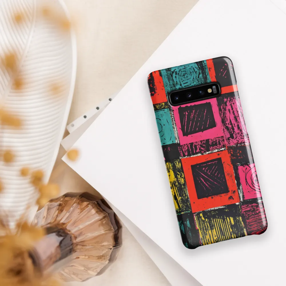 Dynamic Expressions in Geometric Patterns | Phone Case |  S10 Plus | Snap Case | Glossy