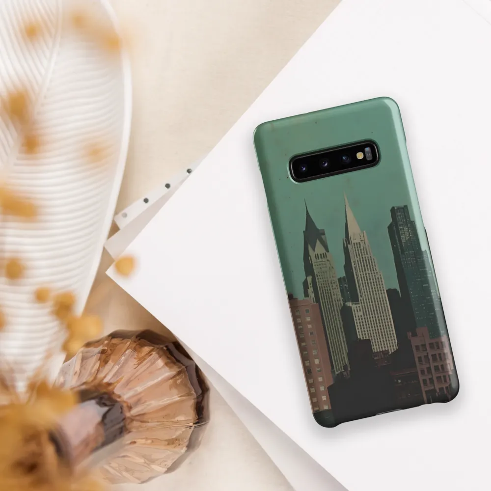 Urban Nostalgia: A Retro Cityscape | Phone Case |  S10 Plus | Snap Case | Matte