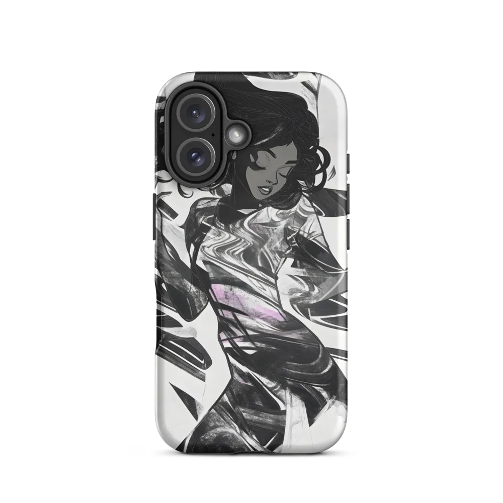 Fluid Grace: The Dance of Shadows | Phone Case |  16 | Tough Case | Matte