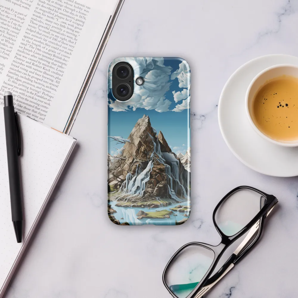 Majestic Cascade: A Mountain Masterpiece | Phone Case |  16 Plus | Snap Case | Glossy