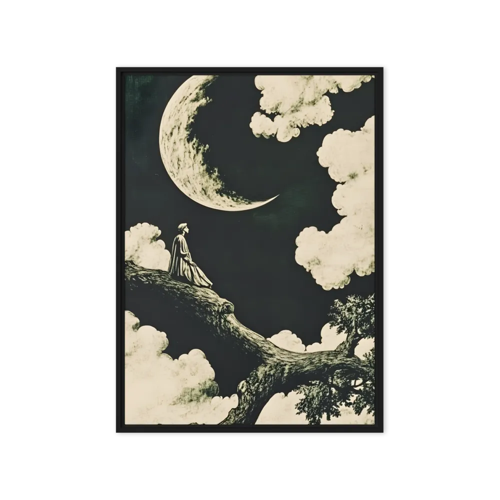 Whispers of the Moon | Canvas with Black Frame | 20″×28″