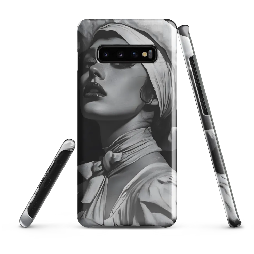 Timeless Elegance: A Charcoal Portrait of Grace | Phone Case |  S10 Plus | Snap Case | Glossy