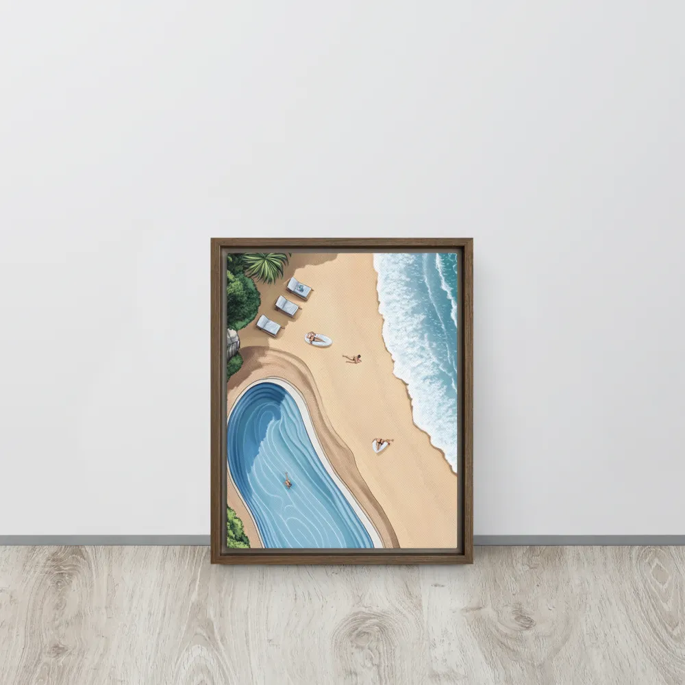 Serenity by the Shore | Canvas with Brown Frame | 11″×14″
