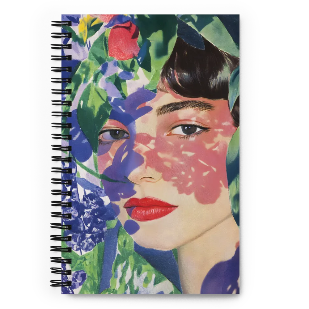 Whispers of Nature: A Floral Portrait | Spiral Notebook