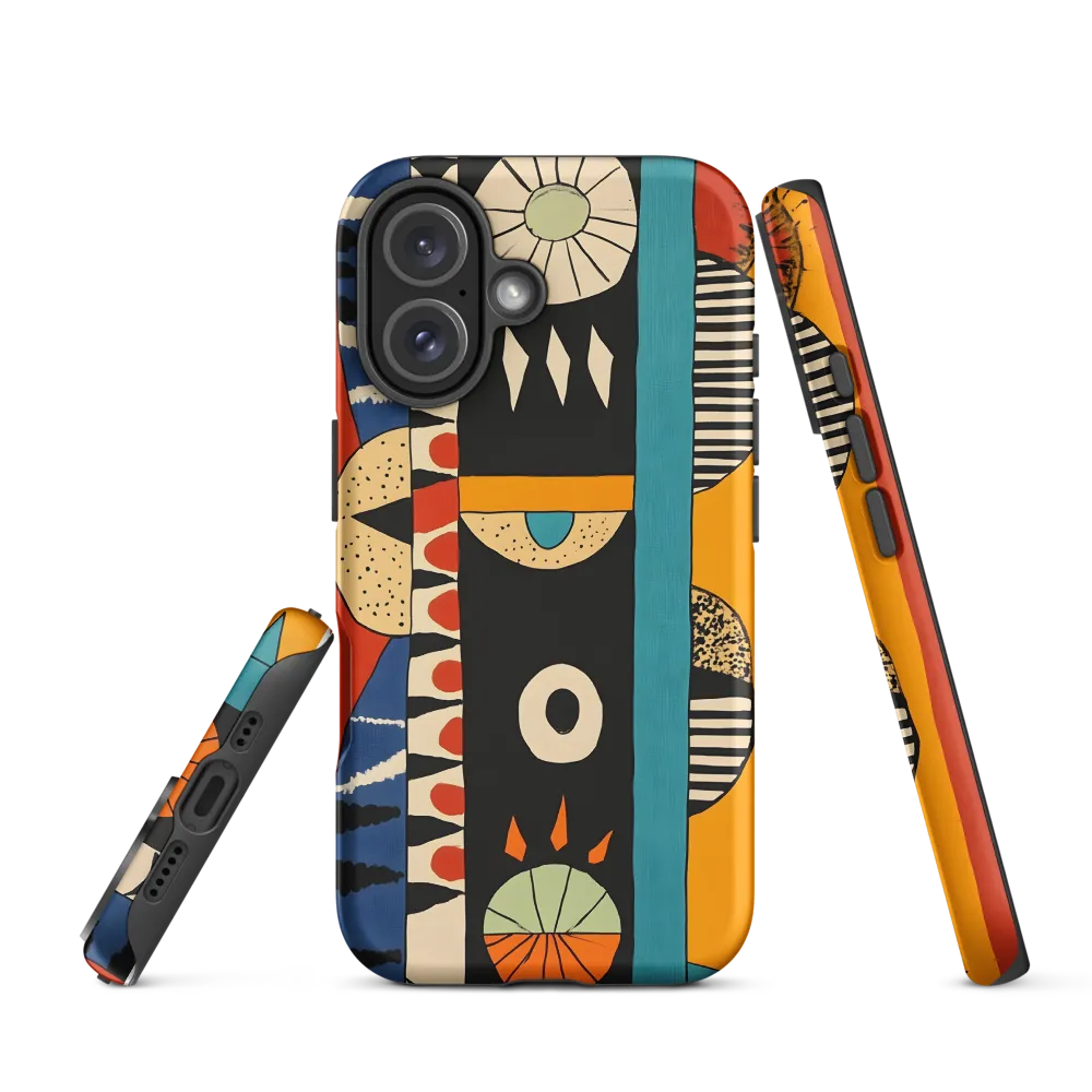 Playful Geometry: A Modern Abstract Exploration | Phone Case