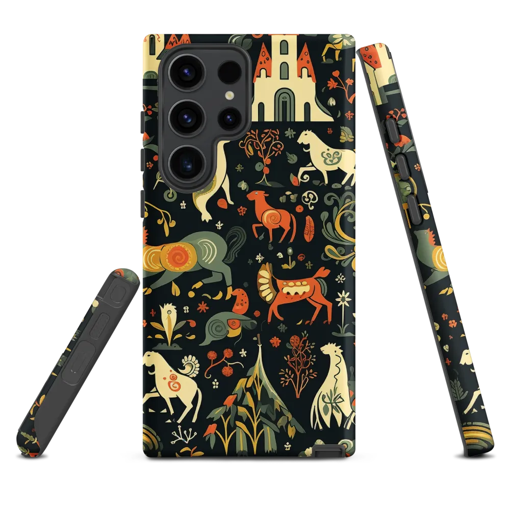Whimsical Forest: A Folk Art Journey | Phone Case |  S23 Ultra | Tough Case | Matte