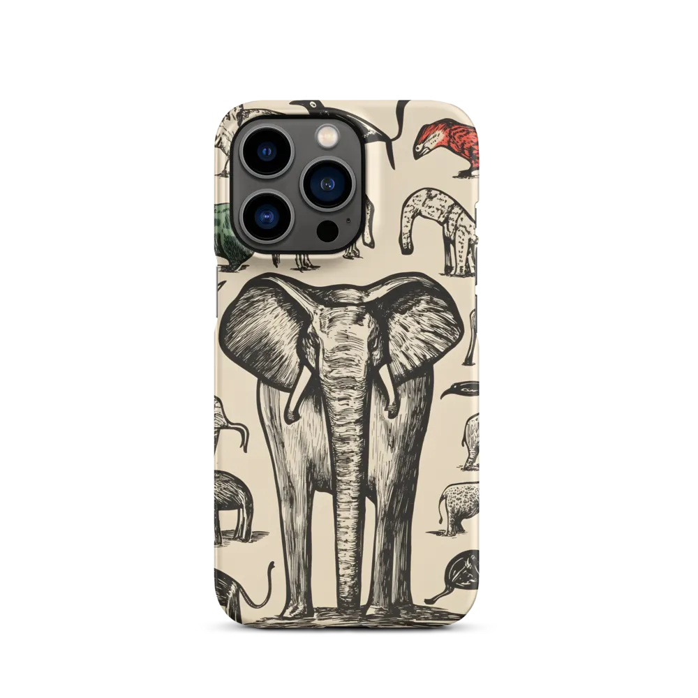 Whimsical Wildlife: A Linocut Journey | Phone Case |  13 Pro | Snap Case | Matte