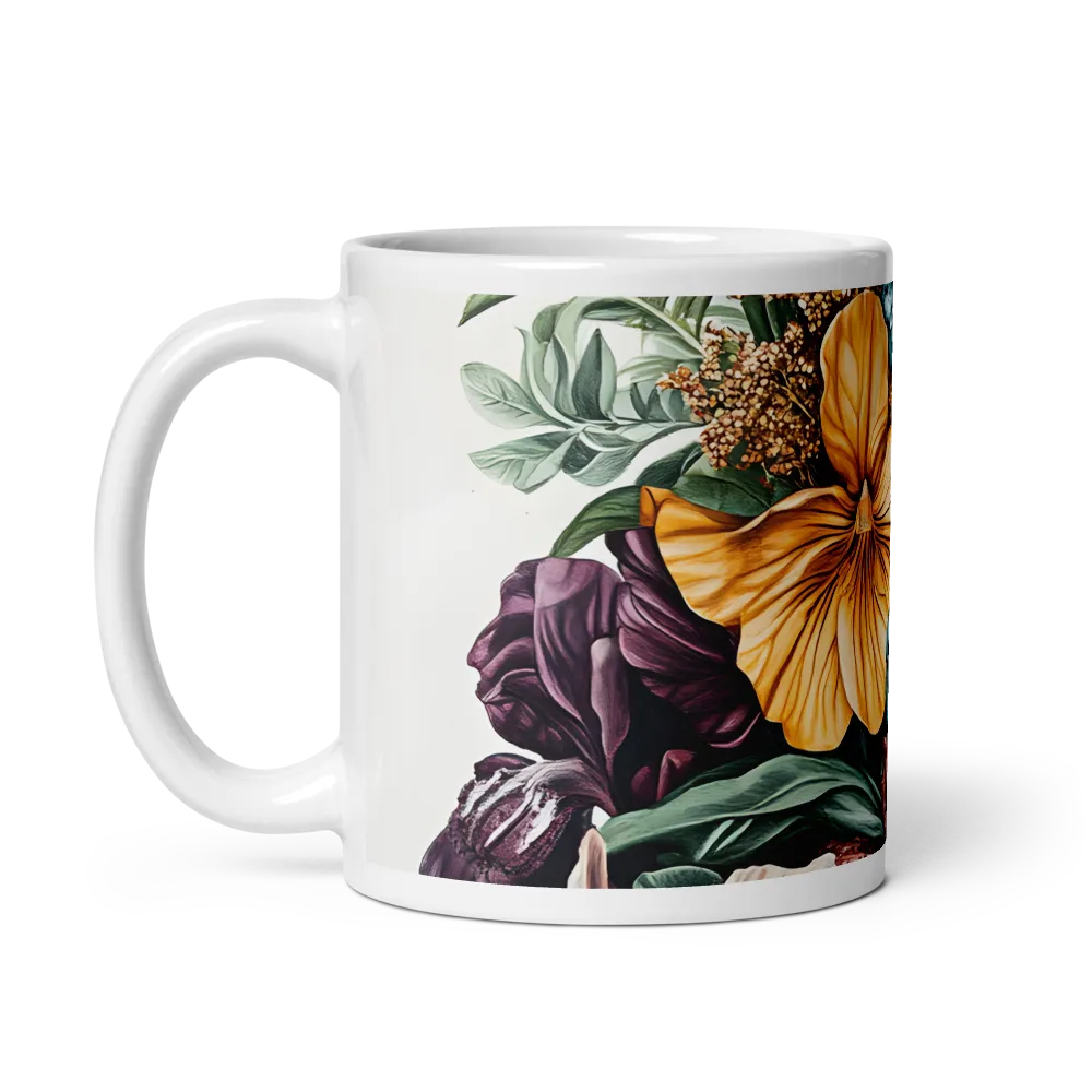 Floral Symphony | Mug with White inside | 11 oz