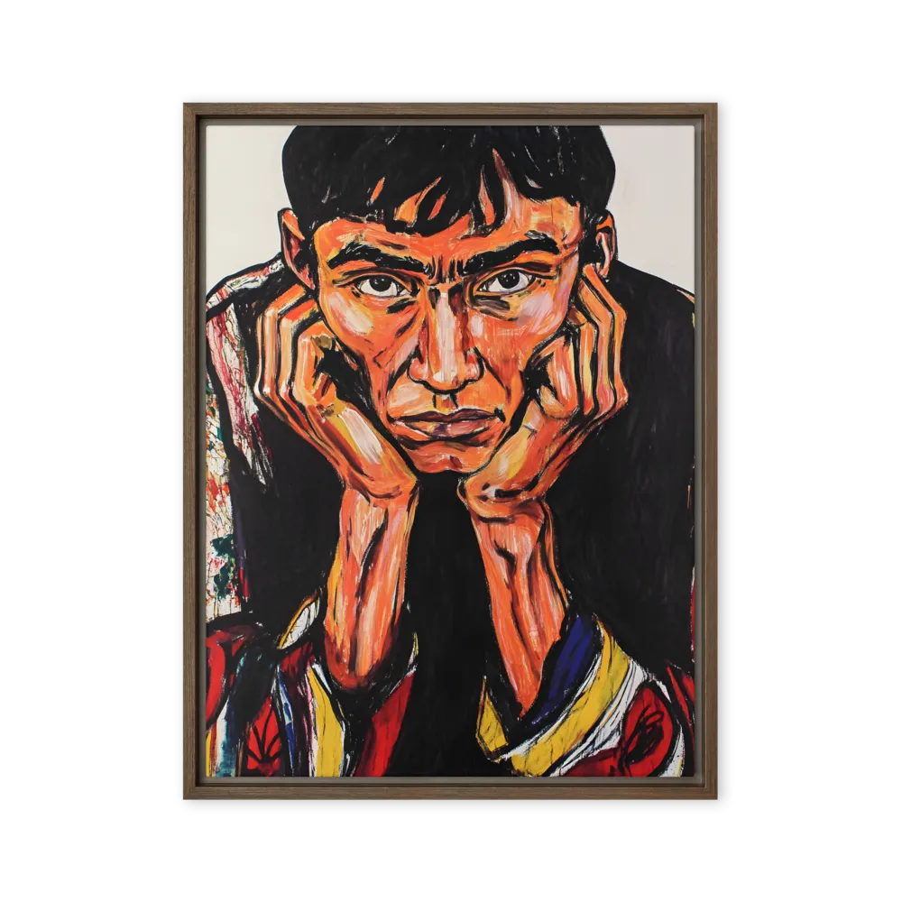Contemplative Intensity: An Expressionist Portrait
