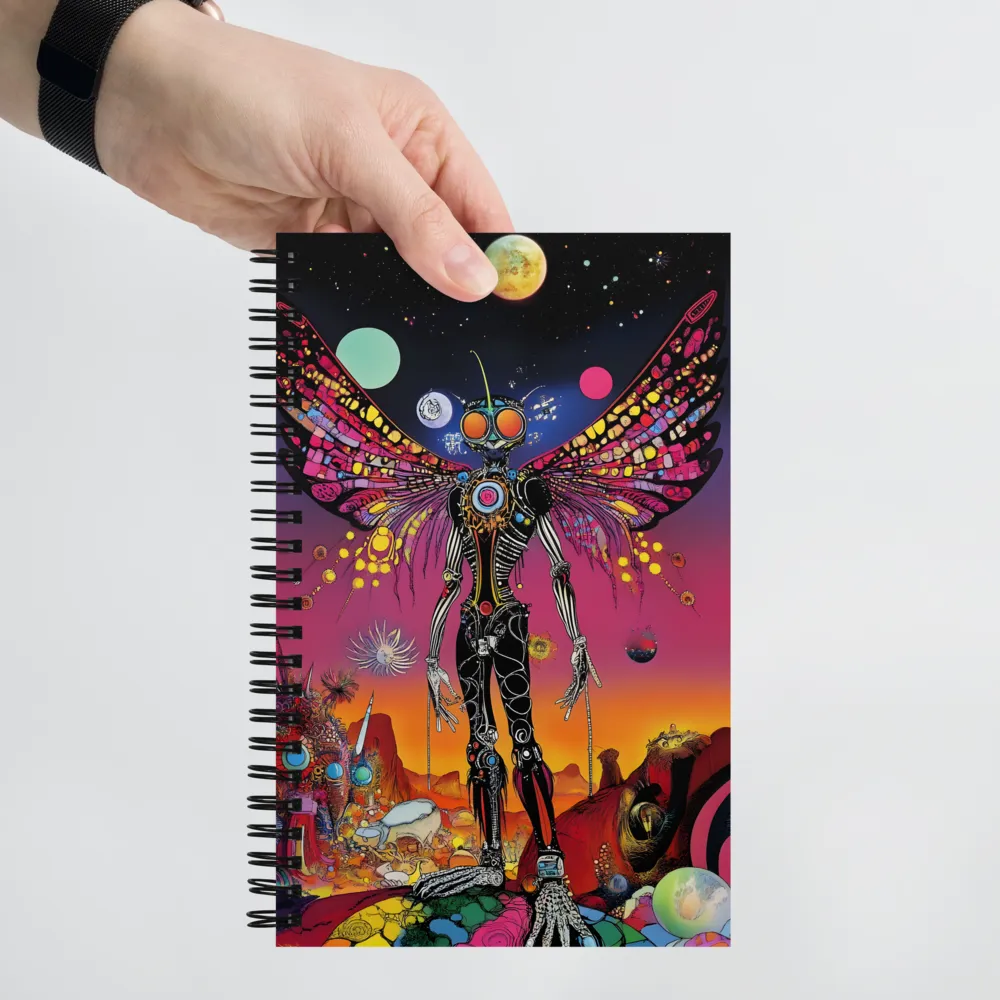 Celestial Winged Skeleton. | Spiral Notebook