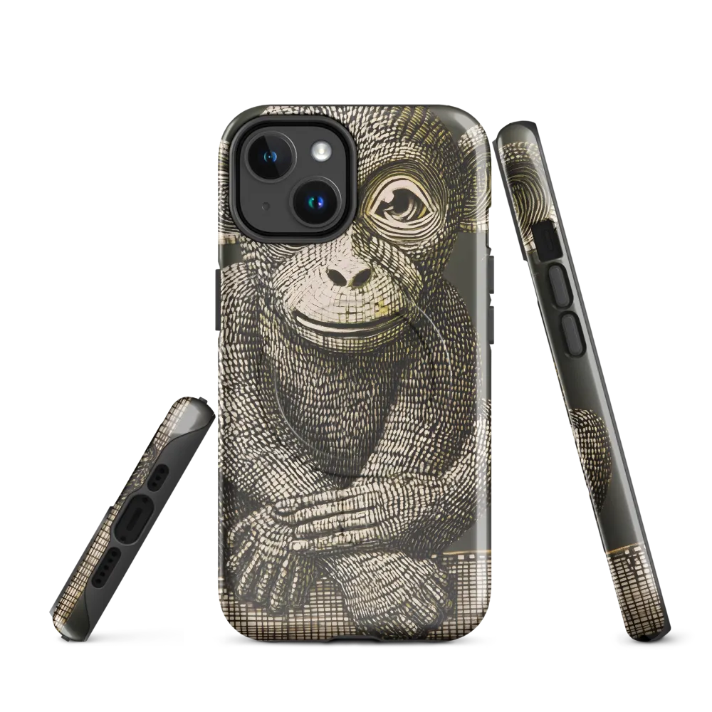 Intricate Primate Portrait | Phone Case |  14 | MagSafe® Tough Case | Glossy