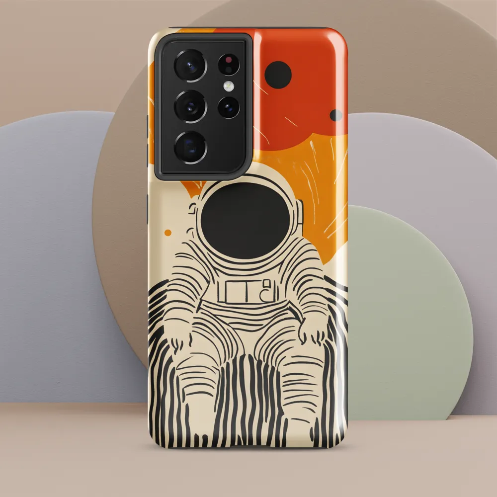 Astronaut in Cosmic Thoughts | Phone Case |  S21 Ultra | Tough Case | Glossy
