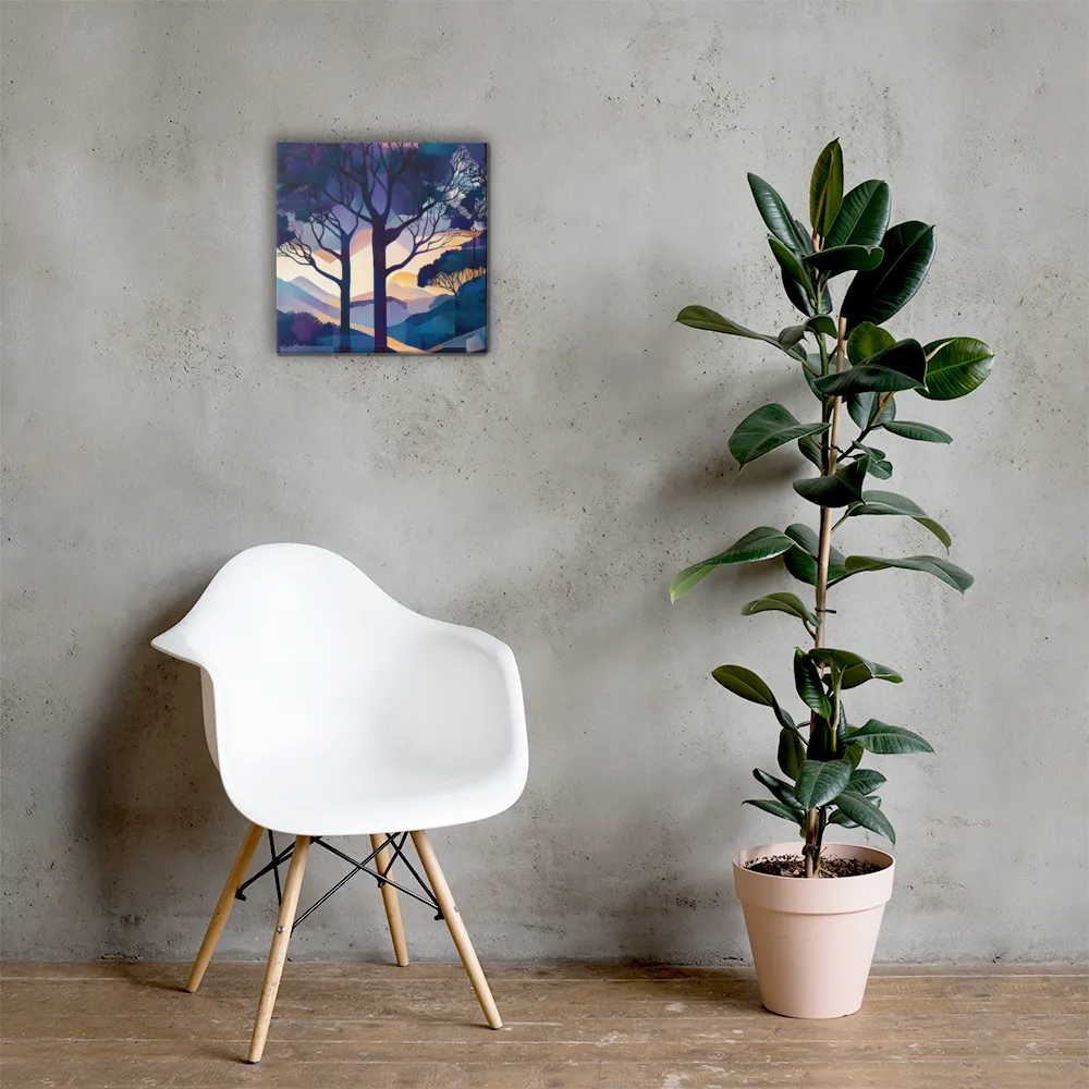 Tranquil Geometry: A Journey Through Color | Canvas | 16″×16″