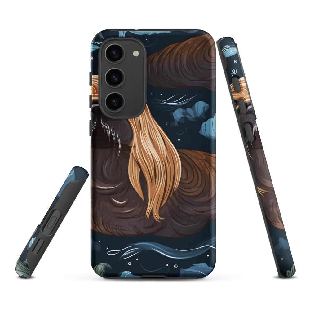 Whimsical Walruses in Deep Blue