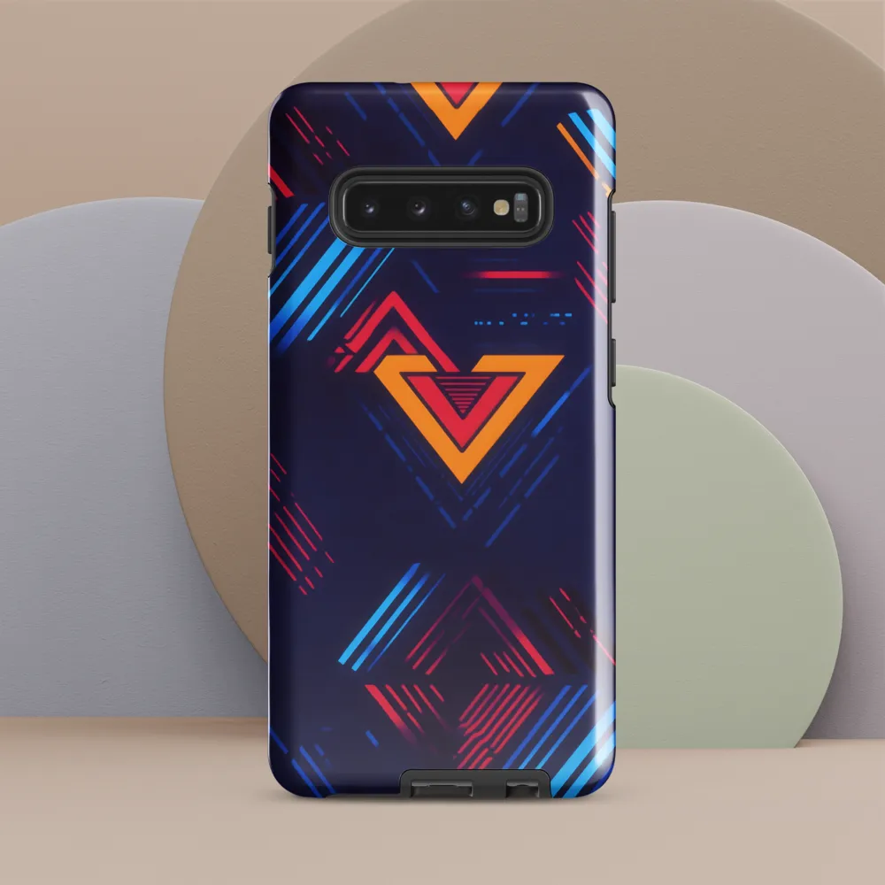 Dynamic Geometric Symphony | Phone Case |  S10 Plus | Tough Case | Glossy