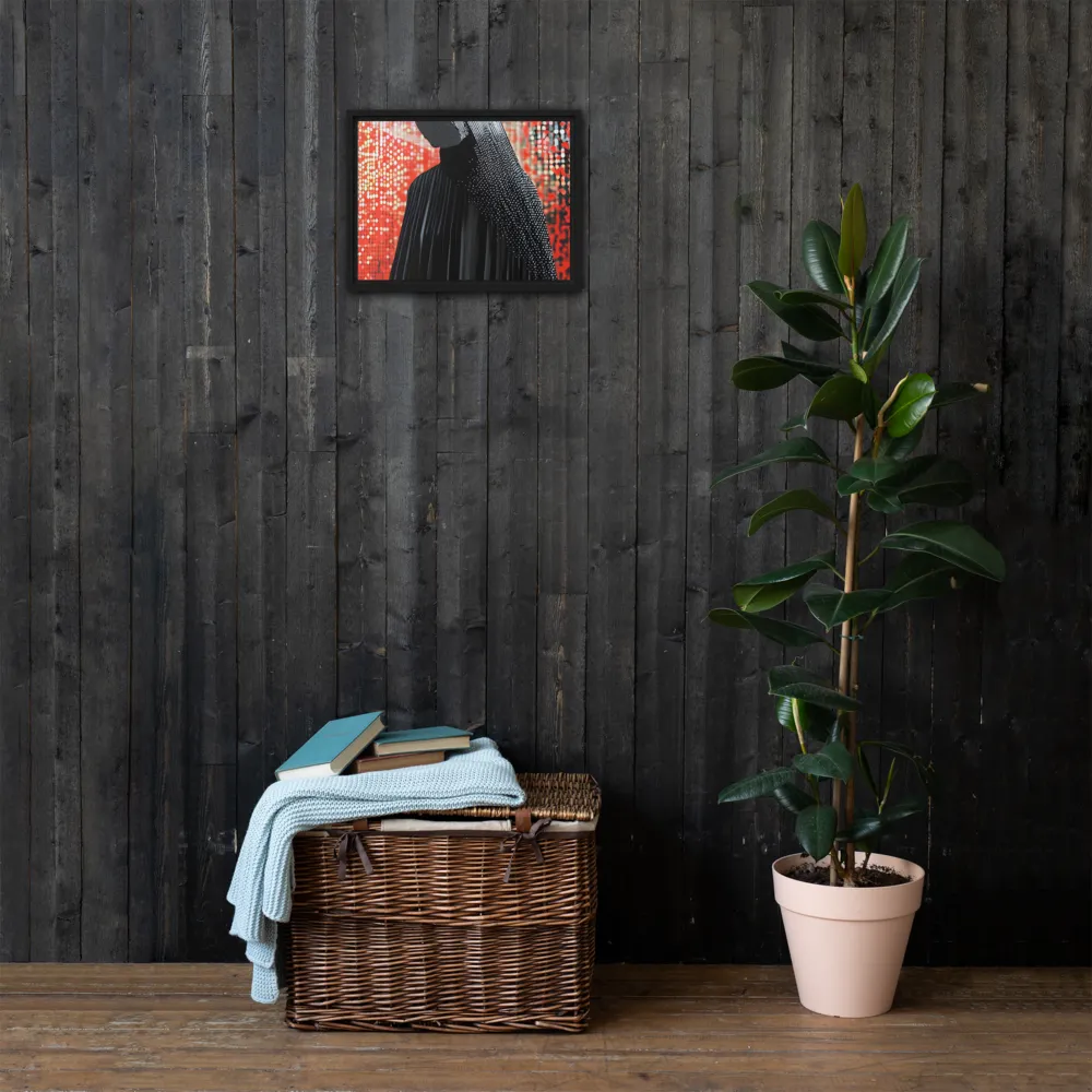 Veil of Modernity | Canvas with Black Frame | 12″×16″