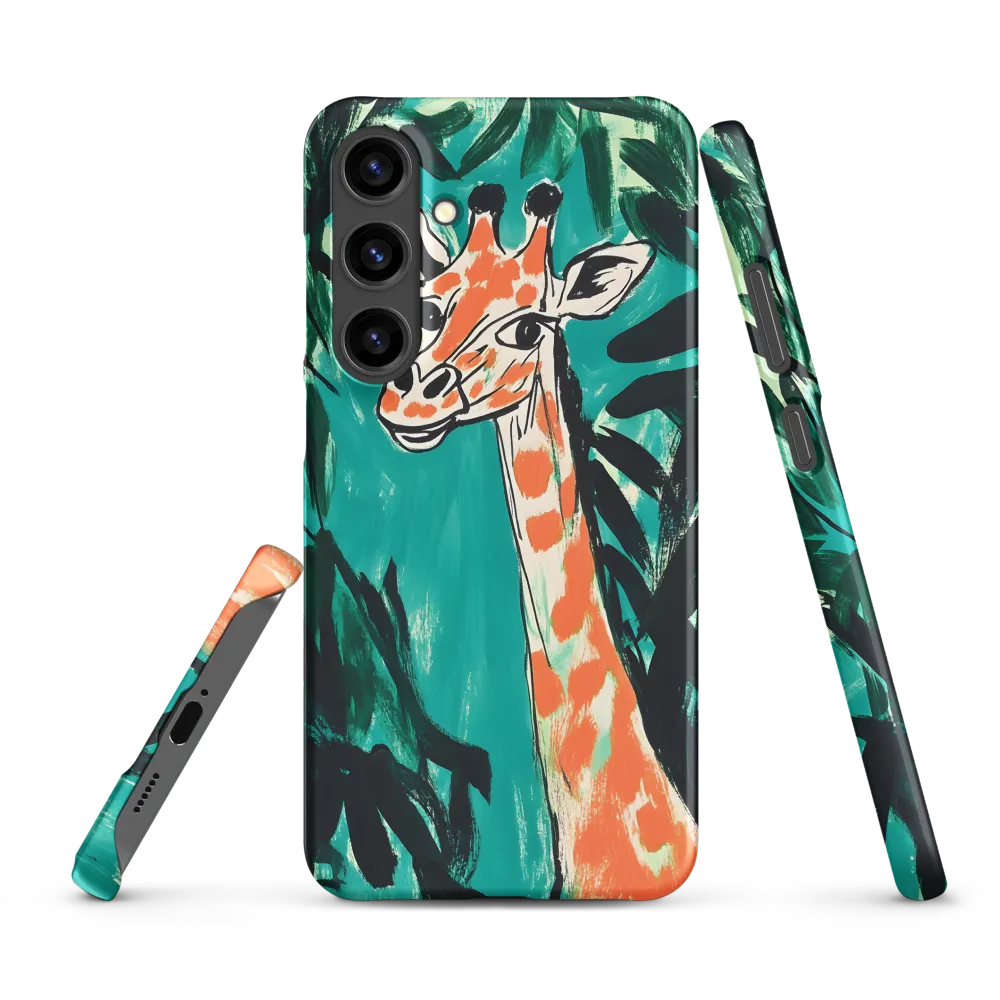 Curious Giraffe in Lush Greenery | Phone Case |  S24 Plus | Snap Case | Matte