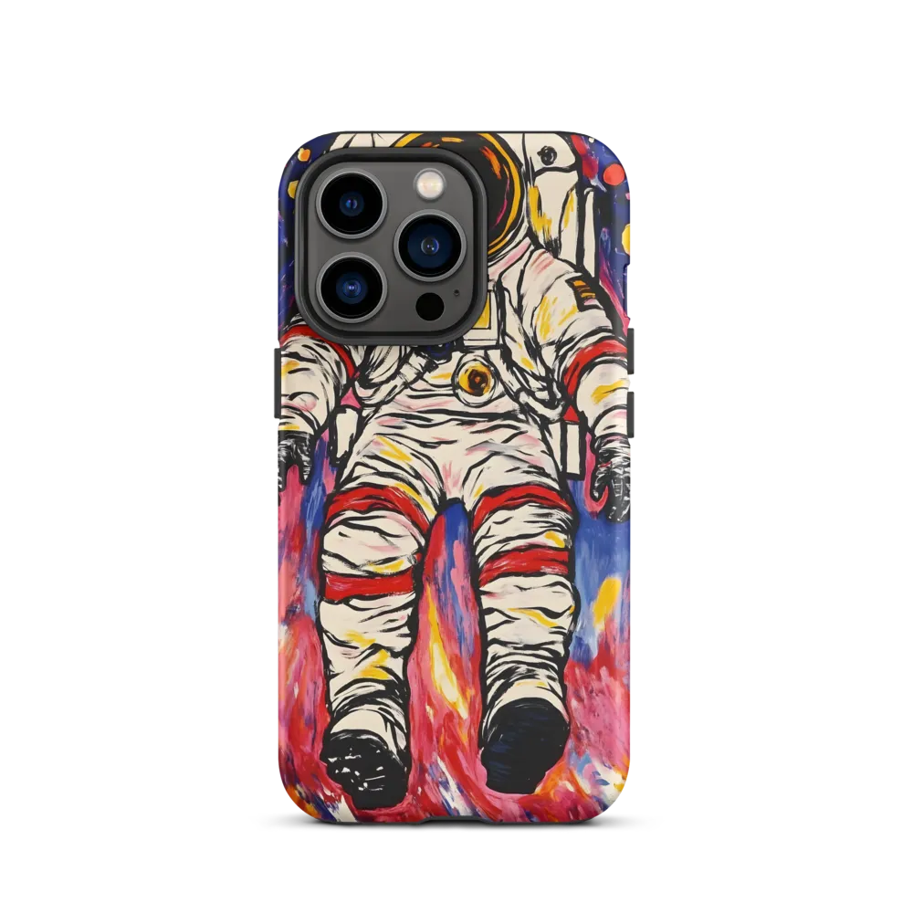 Magenta Drift: Floating Astronaut