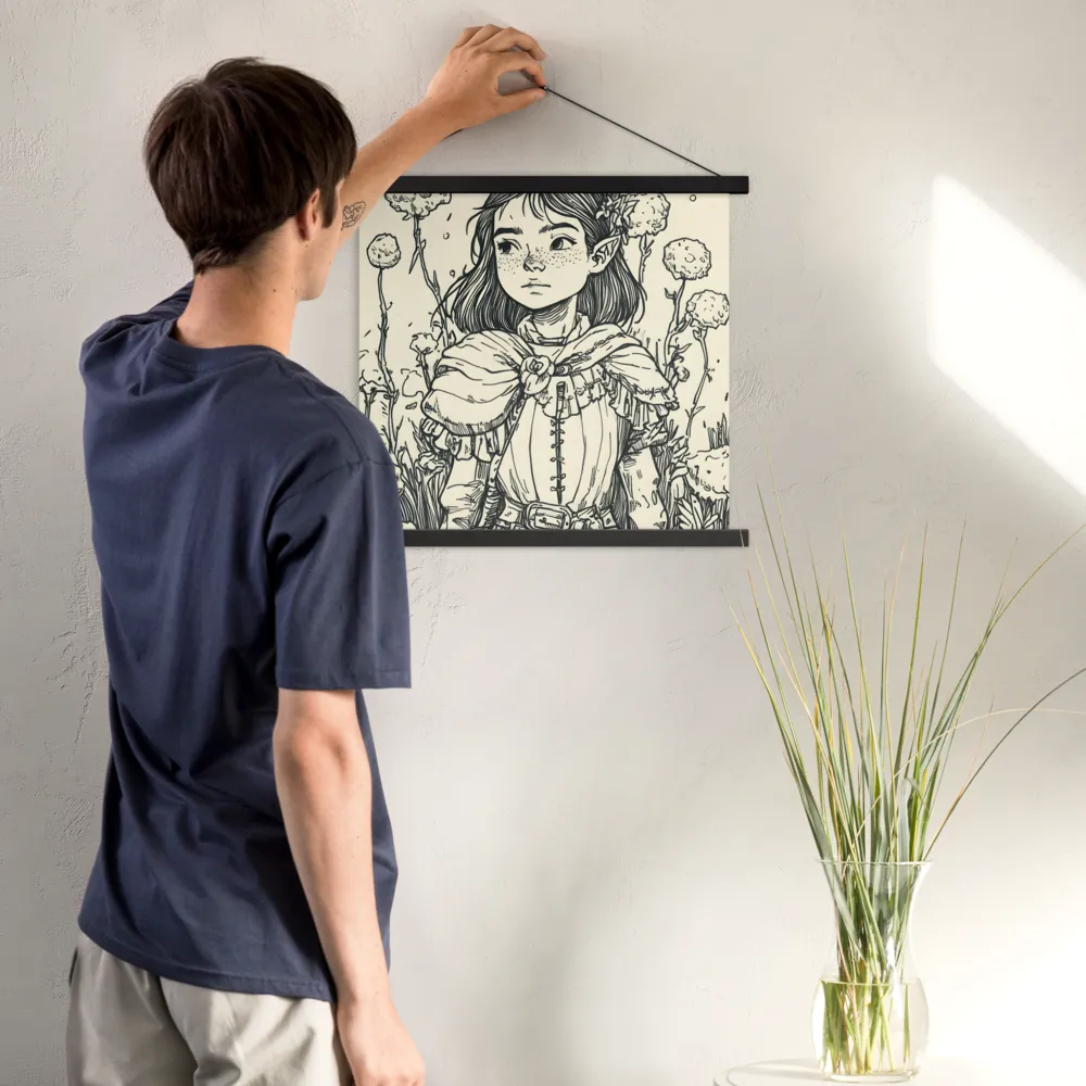 A Young Guardian of Nature | Poster With Black Wood Hanger | 18″×18″