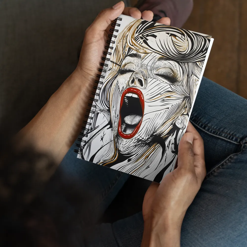 The anguished scream | Spiral Notebook