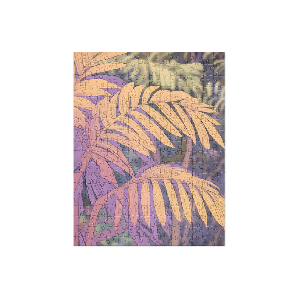 Harmonious Leaves in Digital Twilight | Jigsaw Puzzle | 252 pieces