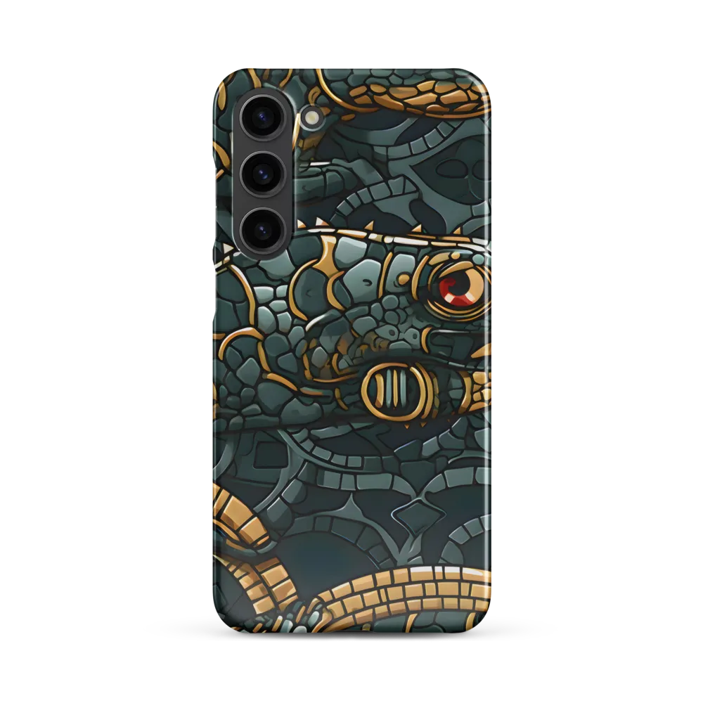 Reptilian Elegance: A Digital Art Nouveau Tapestry