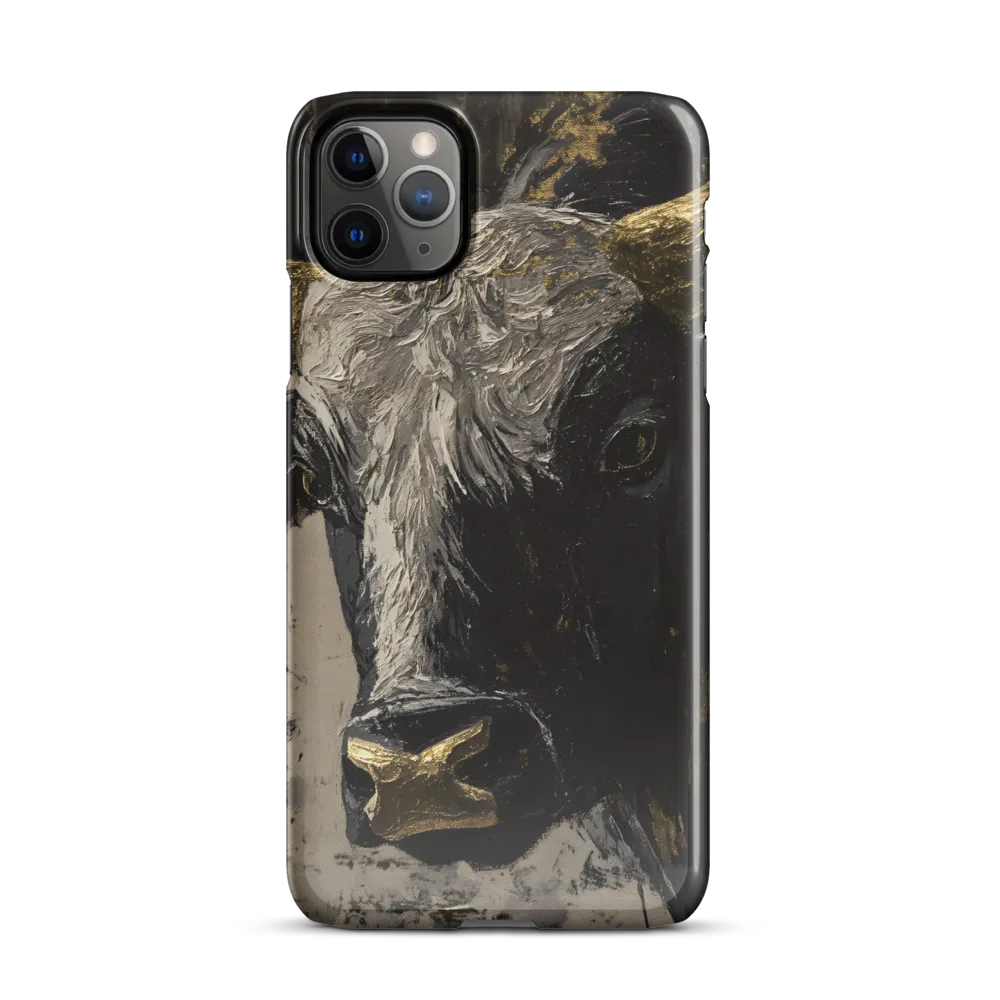 Majestic Bull: The Power in Black and Gold | Phone Case |  11 Pro Max | Snap Case | Glossy