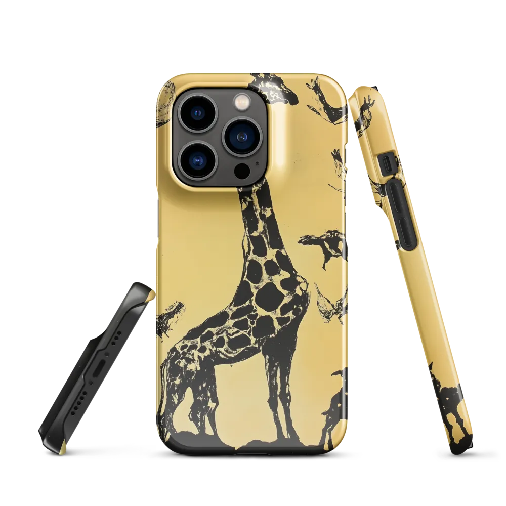 Whimsical Harmony of Giraffe and Birds