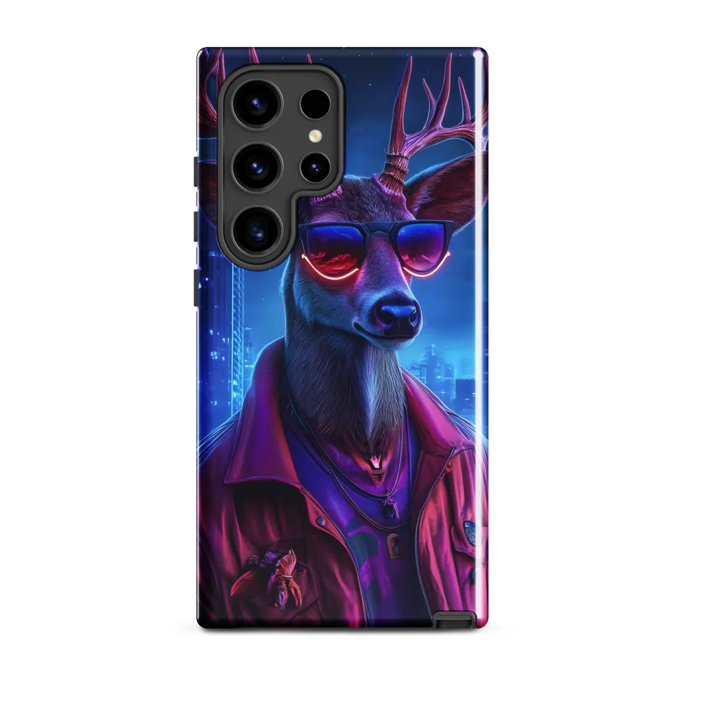 Urban Serenade: The Cool Deer | Phone Case |  S24 Ultra | Tough Case | Glossy