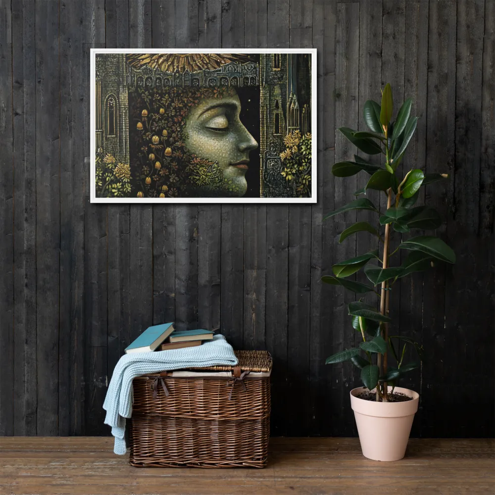 Nature’s Embrace: The Infinite Connection | Canvas with White Frame | 24″×36″