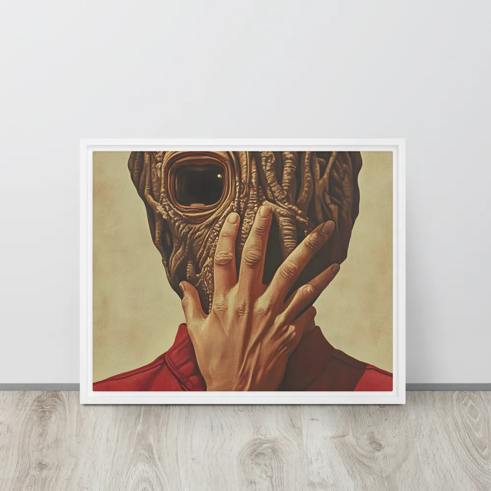 The Mask of Roots | Canvas with White Frame | 16″×20″