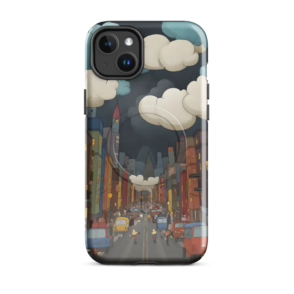 Urban Symphony: A City Awakens at Dusk | Phone Case |  14 Plus | MagSafe® Tough Case | Glossy