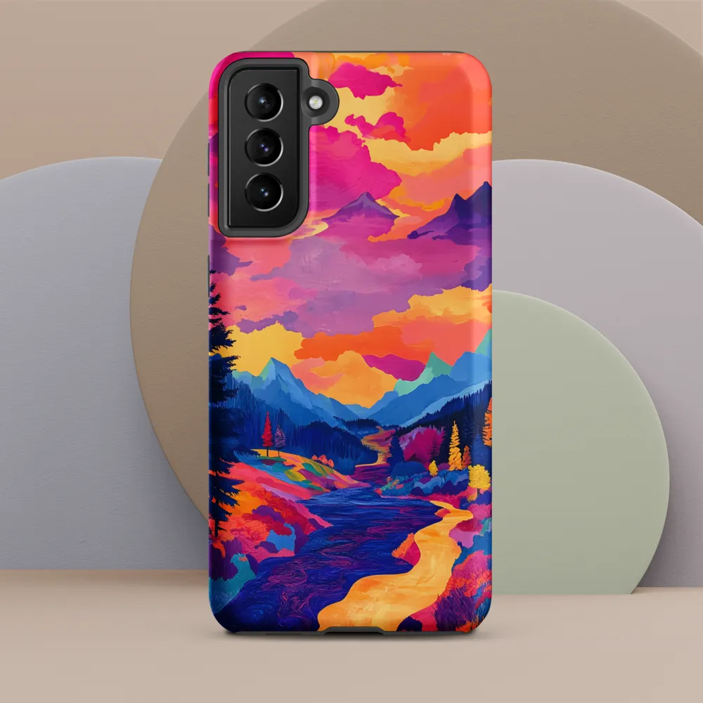 Radiant Serenity: A Surreal Landscape | Phone Case |  S21 Plus | Tough Case | Matte