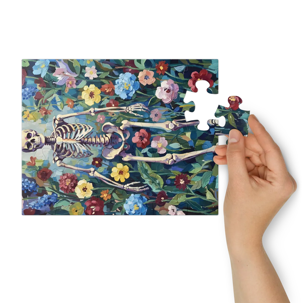 Skeleton in Bloom 
 Jigsaw Puzzle in Tin Box
