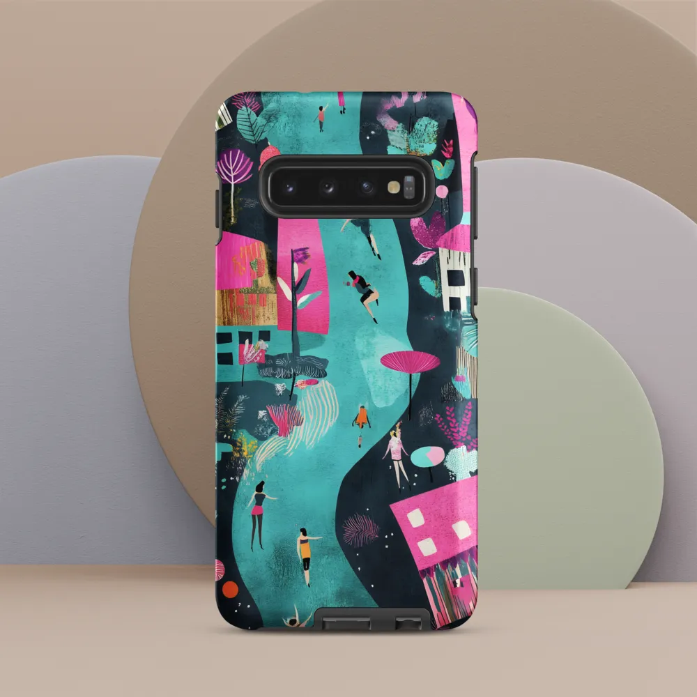 Whimsical Journey Through a Vibrant Landscape | Phone Case |  S10 | Tough Case | Matte