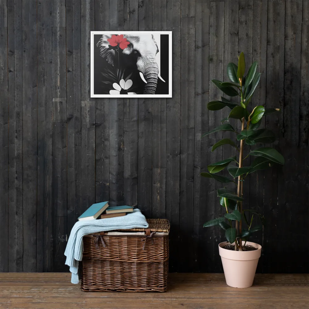 Elephant Harmony | Canvas with White Frame | 16″×20″