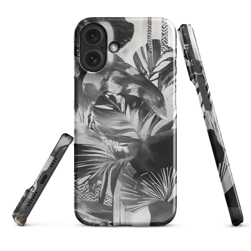 Monochrome Serenity in Tropical Foliage