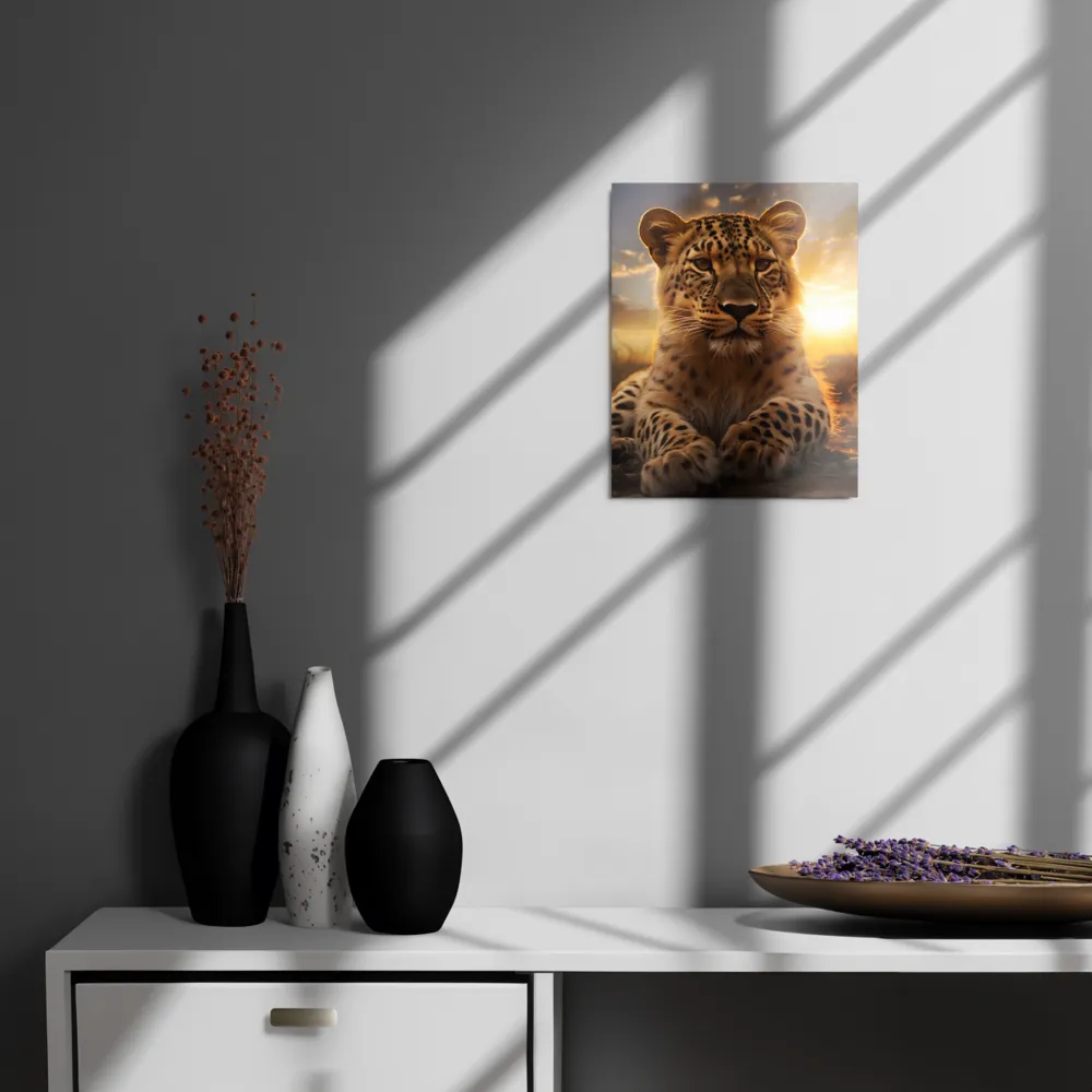 Regal Presence: The Leopard at Sunset
