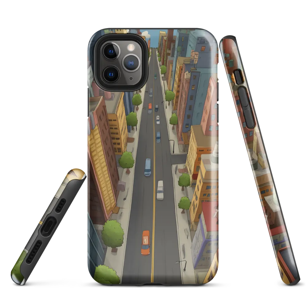 Aerial Whimsy: A Colorful Cityscape | Phone Case |  11 Pro Max | Tough Case | Glossy