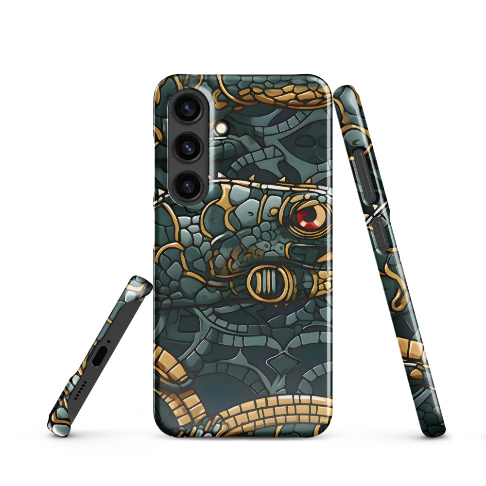 Reptilian Elegance: A Digital Art Nouveau Tapestry