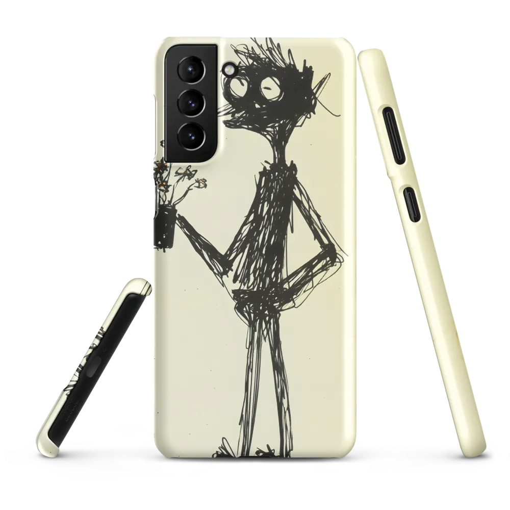 Whimsical Figure with Flowers