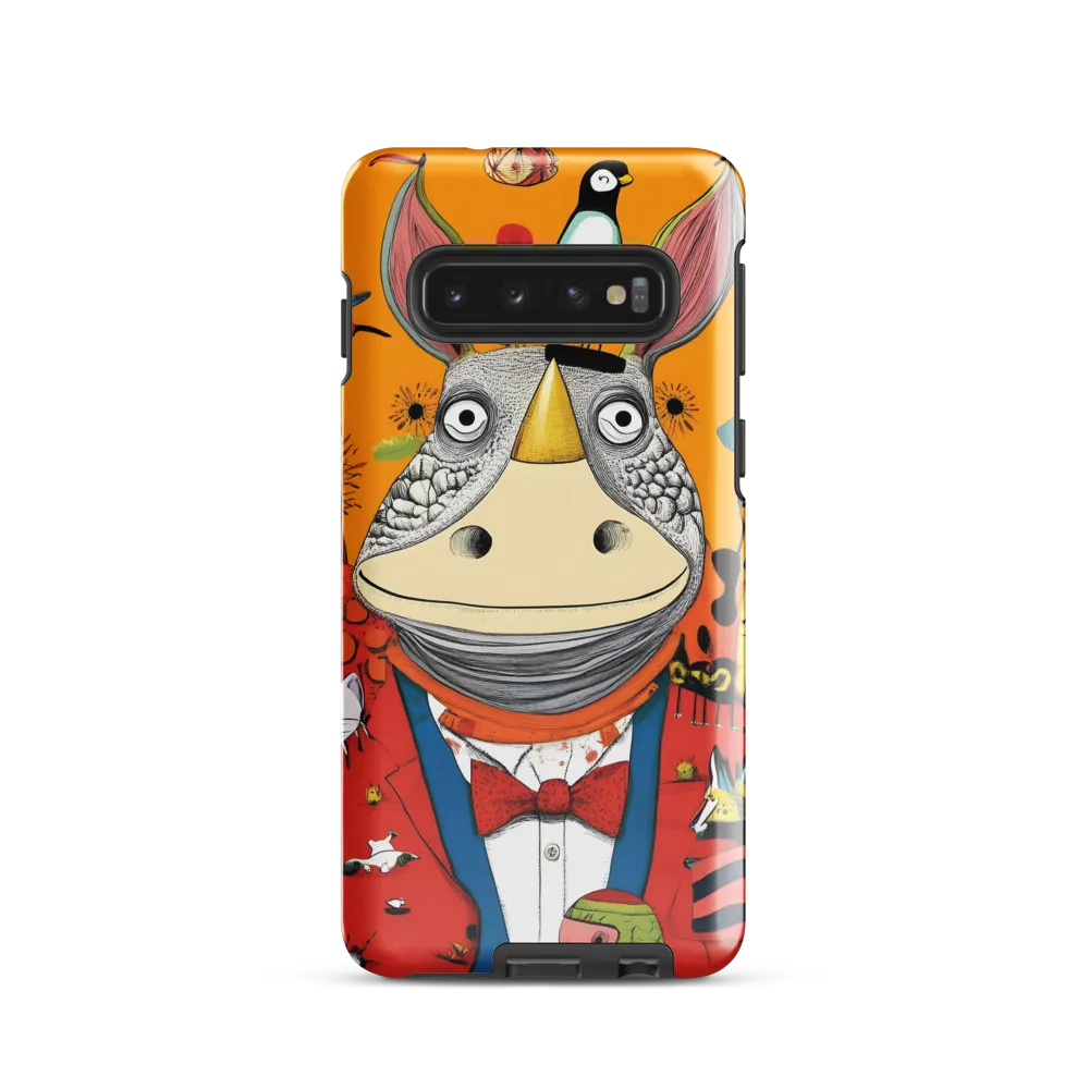Whimsical Rhinoceros: A Playful Encounter