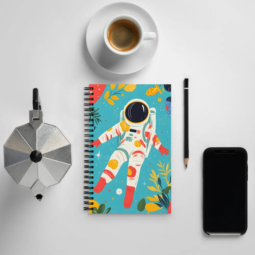 Floating in Cosmic Serenity | Spiral Notebook