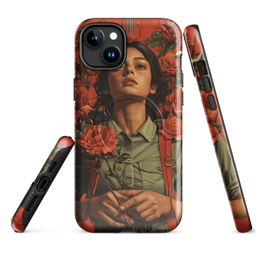 Harmony and Strength: A Portrait Among Roses