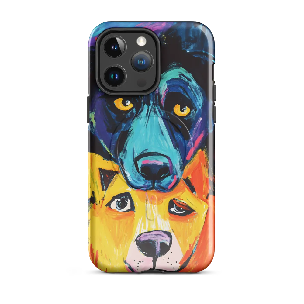 Vibrant Companions: An Expression of Canine Spirit | Phone Case |  14 Pro Max | MagSafe® Tough Case | Glossy