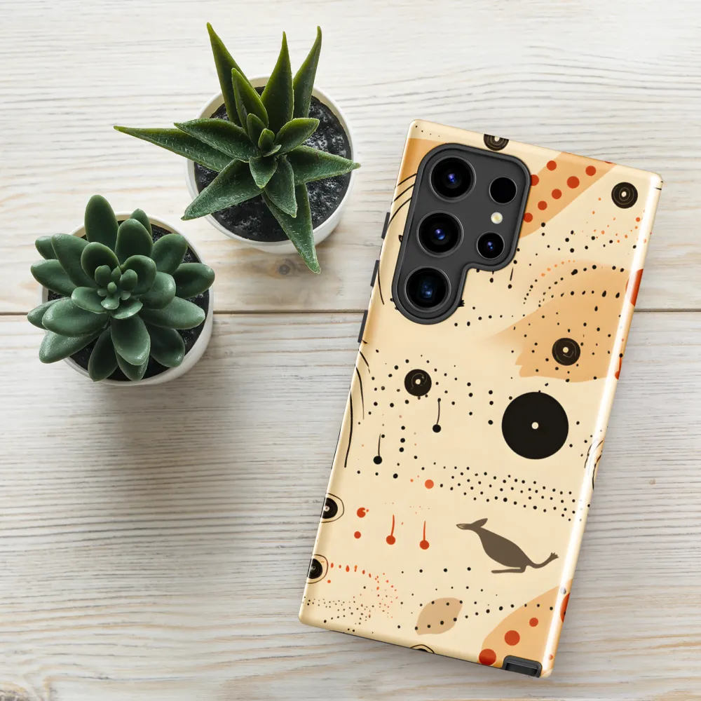 Playful Patterns in Earth Tones | Phone Case |  S24 Ultra | Tough Case | Glossy