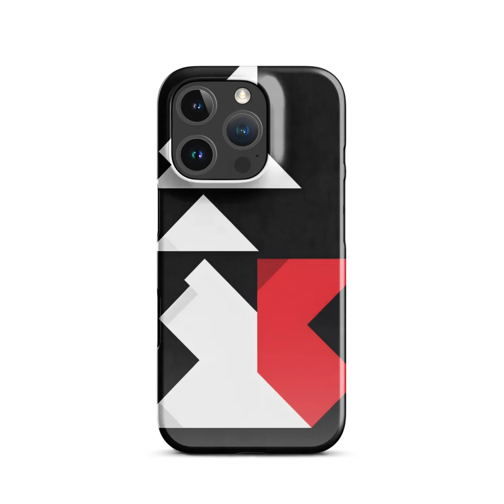 Geometric Symphony in Contrast | Phone Case |  16 Pro | Snap Case | Glossy
